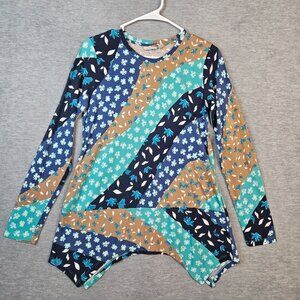 LOGO Lori Goldstein Women's Long Sleeve Sharkbite Hem Pockets Tee Size XS